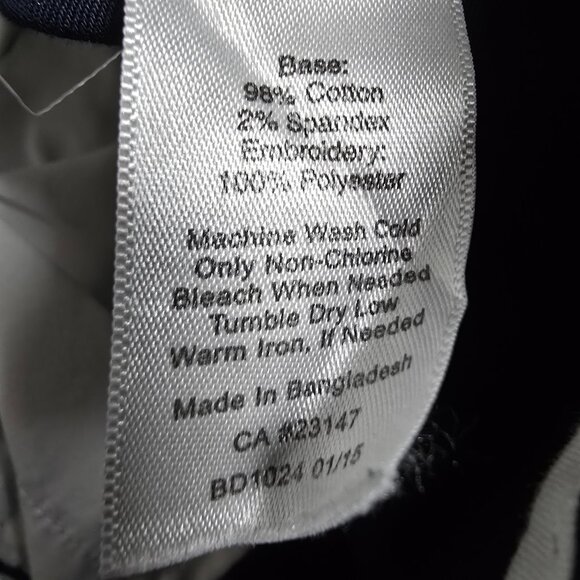 Talbots Womens Size 6 Navy Blue Palm Tree Curvy Ankle Cropped Chino Vacay Pants - Picture 7 of 12